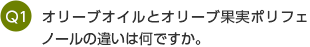 Q1 オリーブオイルとオリーブ果実ポリフェノールの違いは何ですか。